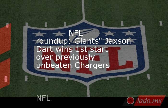             NFL roundup: Giants