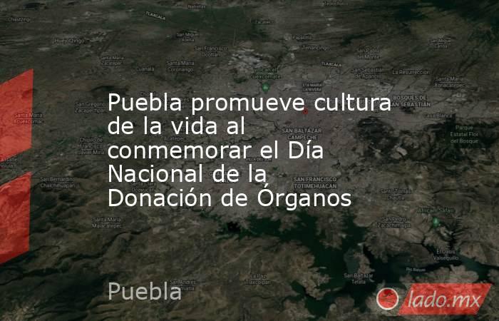 Puebla promueve cultura de la vida al conmemorar el Día Nacional de la Donación de Órganos. Noticias en tiempo real