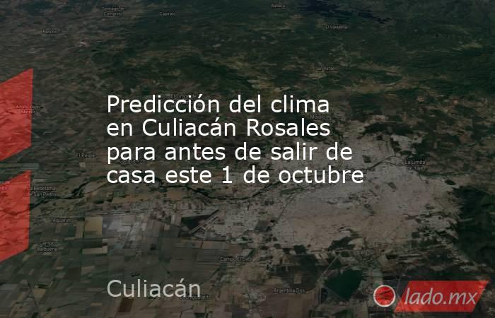 Predicción del clima en Culiacán Rosales para antes de salir de casa este 1 de octubre. Noticias en tiempo real