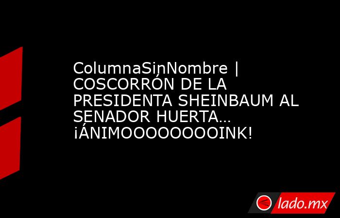 ColumnaSinNombre | COSCORRÓN DE LA PRESIDENTA SHEINBAUM AL SENADOR ...