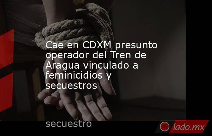 Cae en CDXM presunto operador del Tren de Aragua vinculado a feminicidios y secuestros. Noticias en tiempo real