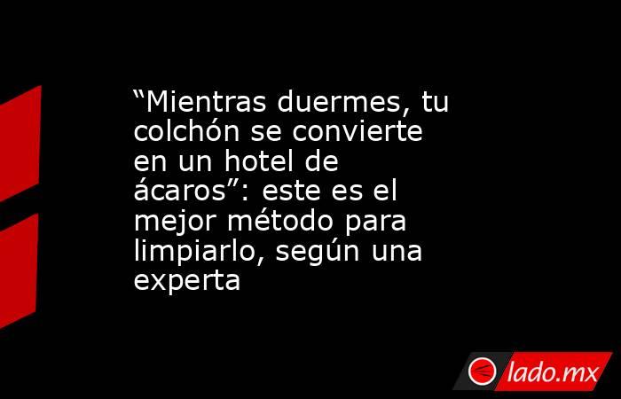 “Mientras duermes, tu colchón se convierte en un hotel de ácaros”: este es el mejor método para limpiarlo, según una experta. Noticias en tiempo real
