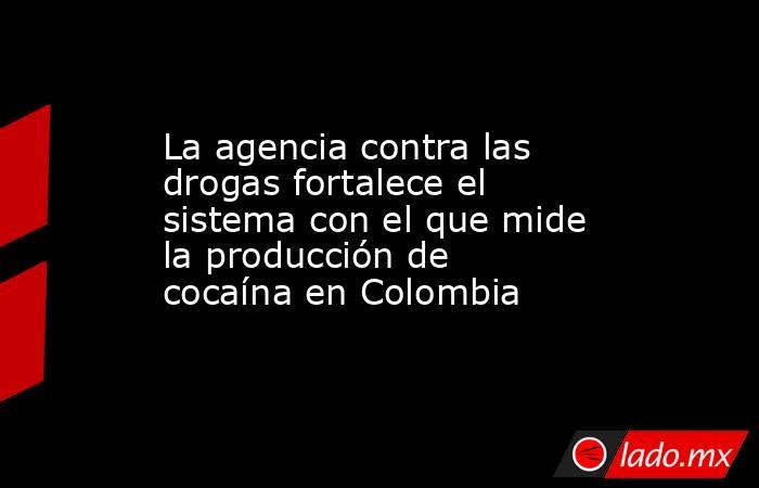 La agencia contra las drogas fortalece el sistema con el que mide la producción de cocaína en Colombia. Noticias en tiempo real