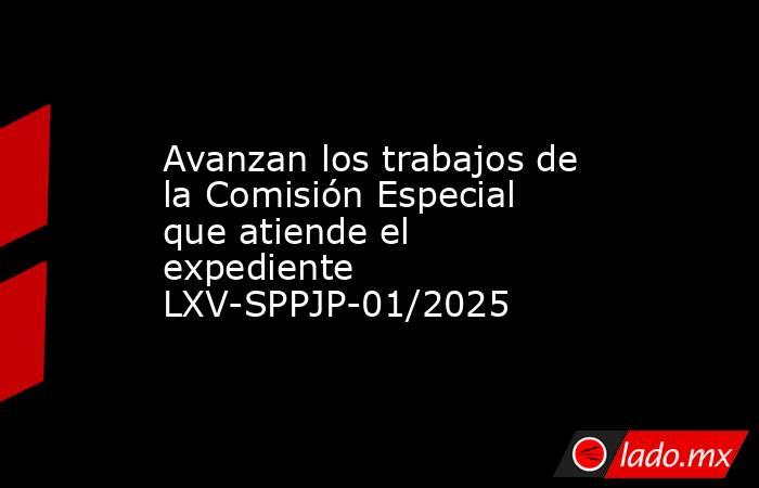 Avanzan los trabajos de la Comisión Especial que atiende el expediente LXV-SPPJP-01/2025. Noticias en tiempo real