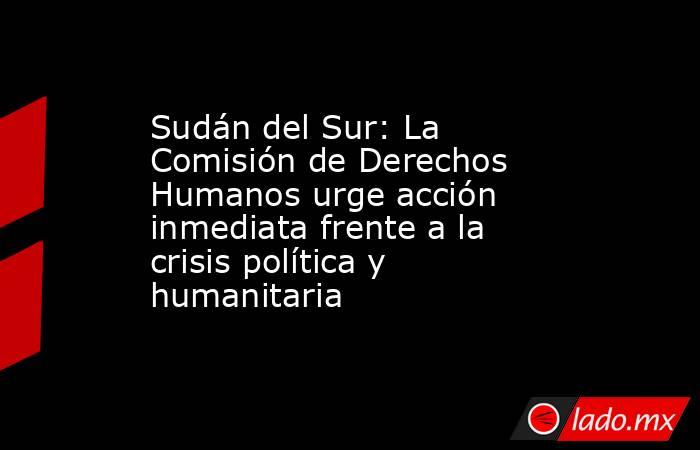 Sudán del Sur: La Comisión de Derechos Humanos urge acción inmediata frente a la crisis política y humanitaria. Noticias en tiempo real