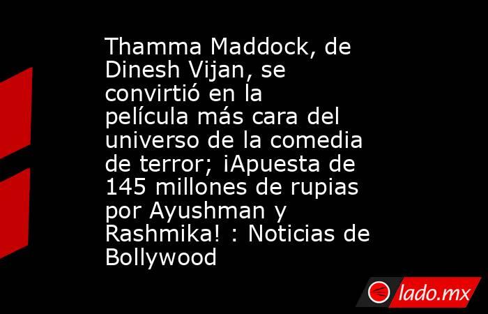 Thamma Maddock, de Dinesh Vijan, se convirtió en la película más cara del universo de la comedia de terror; ¡Apuesta de 145 millones de rupias por Ayushman y Rashmika! : Noticias de Bollywood. Noticias en tiempo real