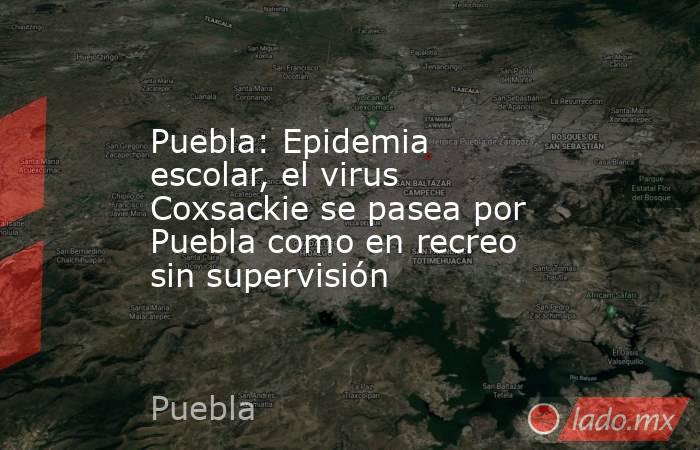 Puebla: Epidemia escolar, el virus Coxsackie se pasea por Puebla como en recreo sin supervisión. Noticias en tiempo real