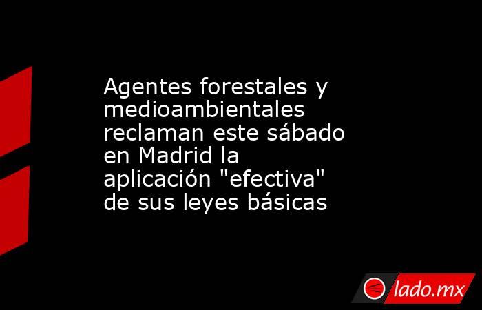 Agentes forestales y medioambientales reclaman este sábado en Madrid la aplicación 