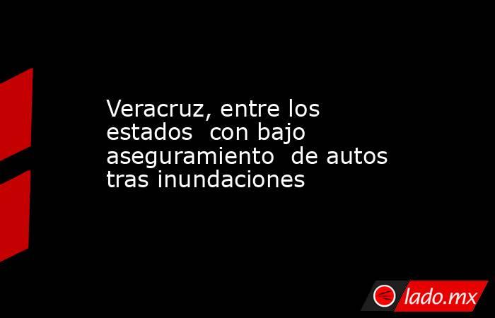 Veracruz, entre los estados  con bajo aseguramiento  de autos tras inundaciones. Noticias en tiempo real
