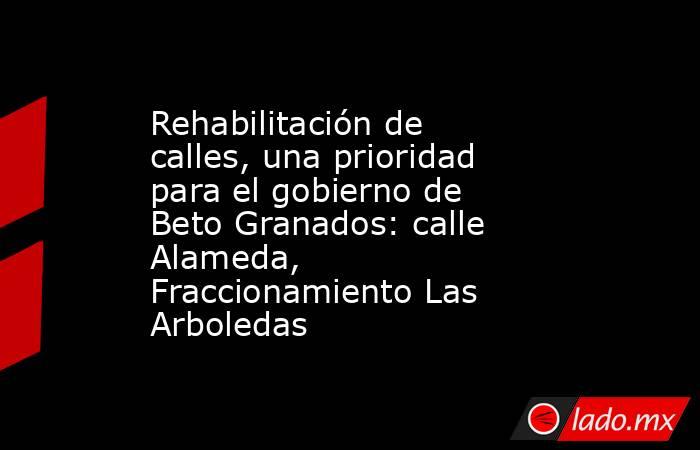 Rehabilitación de calles, una prioridad para el gobierno de Beto Granados: calle Alameda, Fraccionamiento Las Arboledas. Noticias en tiempo real