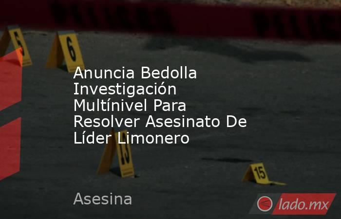 Anuncia Bedolla Investigación Multínivel Para Resolver Asesinato De Líder Limonero. Noticias en tiempo real