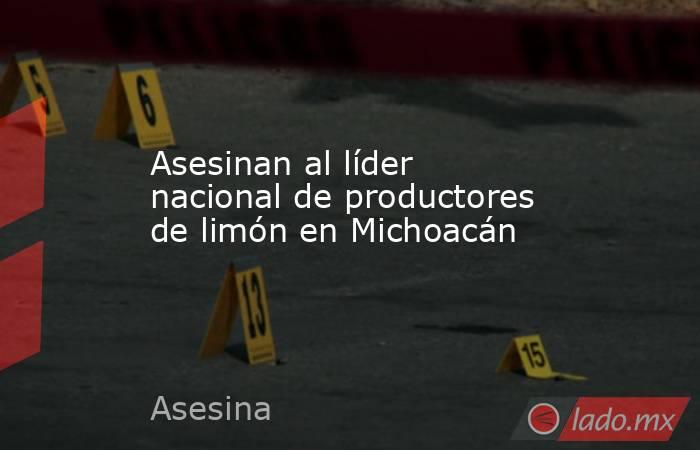 Asesinan al líder nacional de productores de limón en Michoacán. Noticias en tiempo real