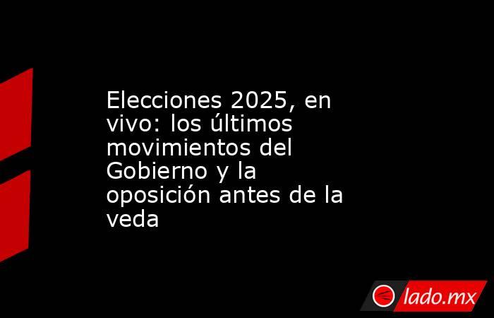 Elecciones 2025, en vivo: los últimos movimientos del Gobierno y la oposición antes de la veda. Noticias en tiempo real