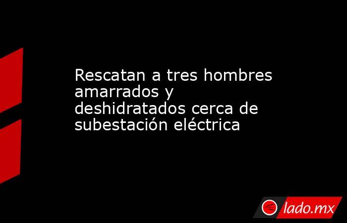 Rescatan a tres hombres amarrados y deshidratados cerca de subestación eléctrica. Noticias en tiempo real
