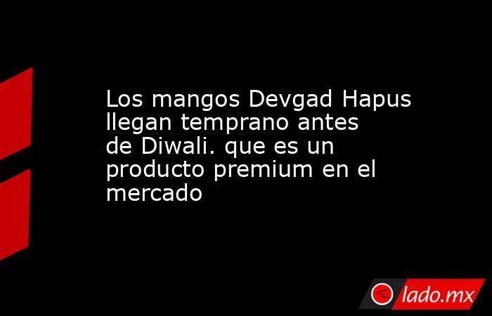 Los mangos Devgad Hapus llegan temprano antes de Diwali. que es un producto premium en el mercado. Noticias en tiempo real