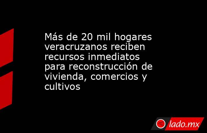 Más de 20 mil hogares veracruzanos reciben recursos inmediatos para reconstrucción de vivienda, comercios y cultivos. Noticias en tiempo real