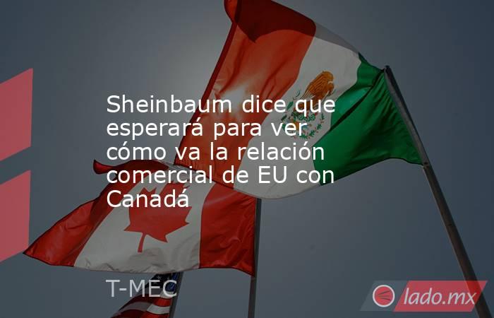 Sheinbaum dice que esperará para ver cómo va la relación comercial de EU con Canadá. Noticias en tiempo real