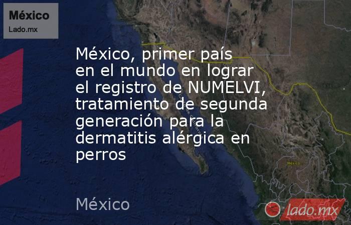 México, primer país en el mundo en lograr el registro de NUMELVI, tratamiento de segunda generación para la dermatitis alérgica en perros. Noticias en tiempo real