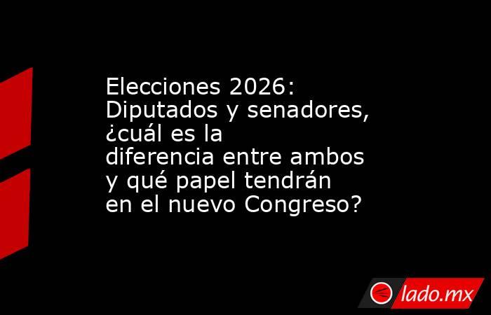 Elecciones 2026: Diputados y senadores, ¿cuál es la diferencia entre ambos y qué papel tendrán en el nuevo Congreso?. Noticias en tiempo real