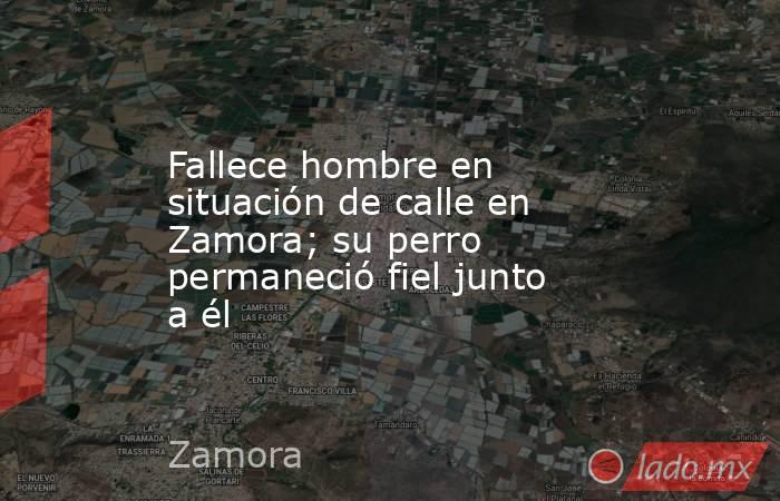 Fallece hombre en situación de calle en Zamora; su perro permaneció fiel junto a él. Noticias en tiempo real