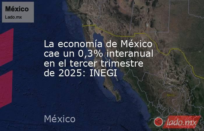 La economía de México cae un 0,3% interanual en el tercer trimestre de 2025: INEGI. Noticias en tiempo real