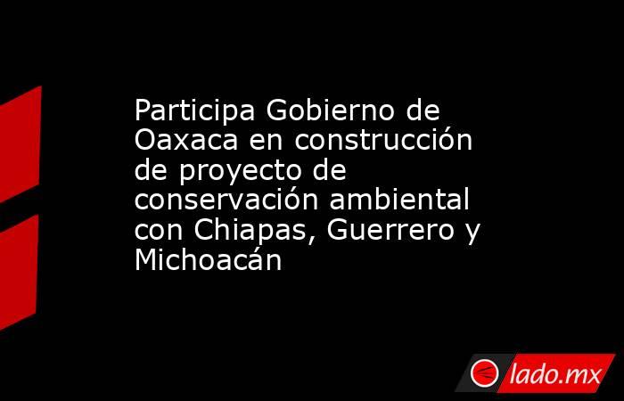 Participa Gobierno de Oaxaca en construcción de proyecto de conservación ambiental con Chiapas, Guerrero y Michoacán. Noticias en tiempo real