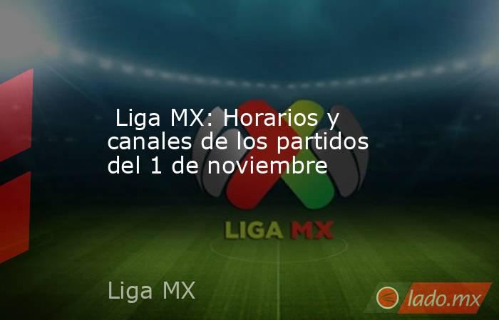  Liga MX: Horarios y canales de los partidos del 1 de noviembre. Noticias en tiempo real