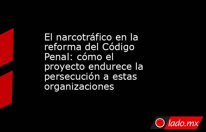 El narcotráfico en la reforma del Código Penal: cómo el proyecto endurece la persecución a estas organizaciones. Noticias en tiempo real