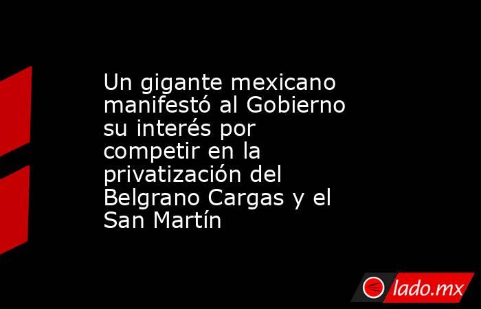 Un gigante mexicano manifestó al Gobierno su interés por competir en la privatización del Belgrano Cargas y el San Martín. Noticias en tiempo real