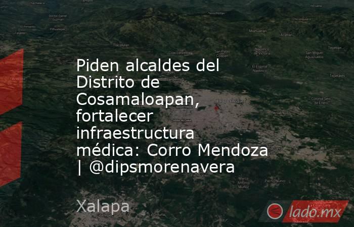 Piden alcaldes del Distrito de Cosamaloapan, fortalecer infraestructura médica: Corro Mendoza | @dipsmorenavera. Noticias en tiempo real