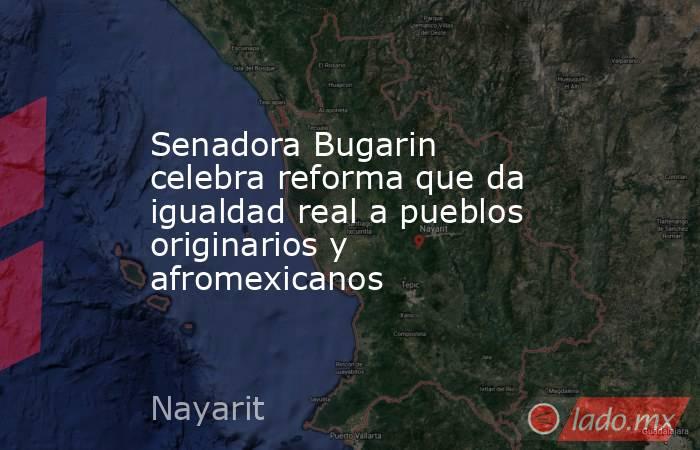 Senadora Bugarin celebra reforma que da igualdad real a pueblos originarios y afromexicanos. Noticias en tiempo real