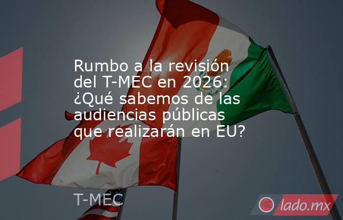 Rumbo a la revisión del T-MEC en 2026: ¿Qué sabemos de las audiencias públicas que realizarán en EU?. Noticias en tiempo real