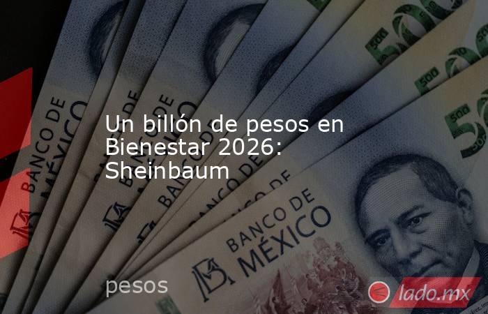 Un billón de pesos en Bienestar 2026: Sheinbaum. Noticias en tiempo real
