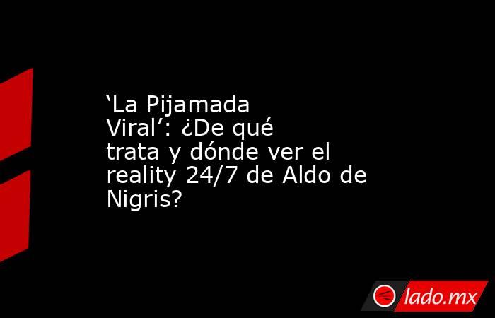 ‘La Pijamada Viral’: ¿De qué trata y dónde ver el reality 24/7 de Aldo de Nigris?. Noticias en tiempo real