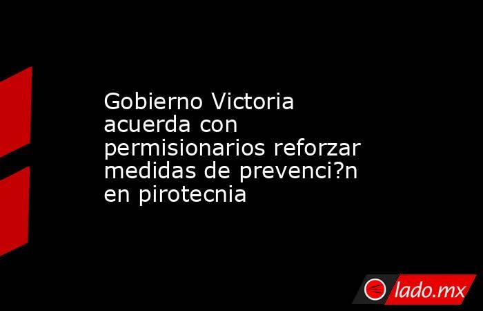 Gobierno Victoria acuerda con permisionarios reforzar medidas de prevenci?n en pirotecnia. Noticias en tiempo real