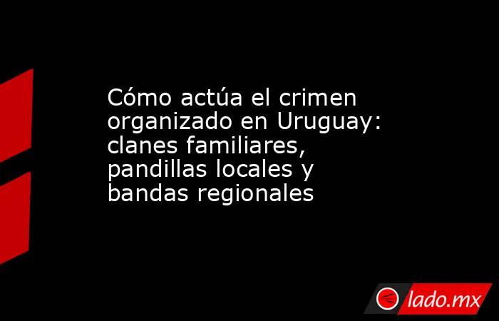 Cómo actúa el crimen organizado en Uruguay: clanes familiares, pandillas locales y bandas regionales. Noticias en tiempo real
