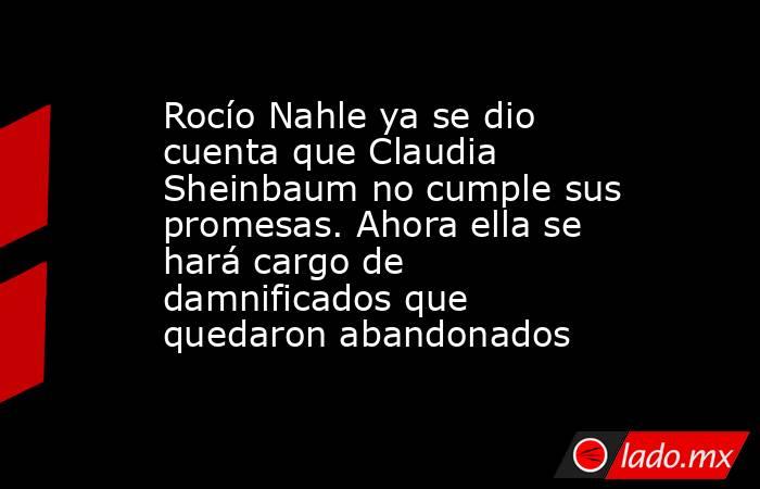 Rocío Nahle ya se dio cuenta que Claudia Sheinbaum no cumple sus promesas. Ahora ella se hará cargo de damnificados que quedaron abandonados. Noticias en tiempo real