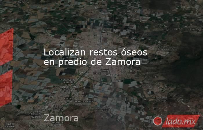 Localizan restos óseos en predio de Zamora. Noticias en tiempo real