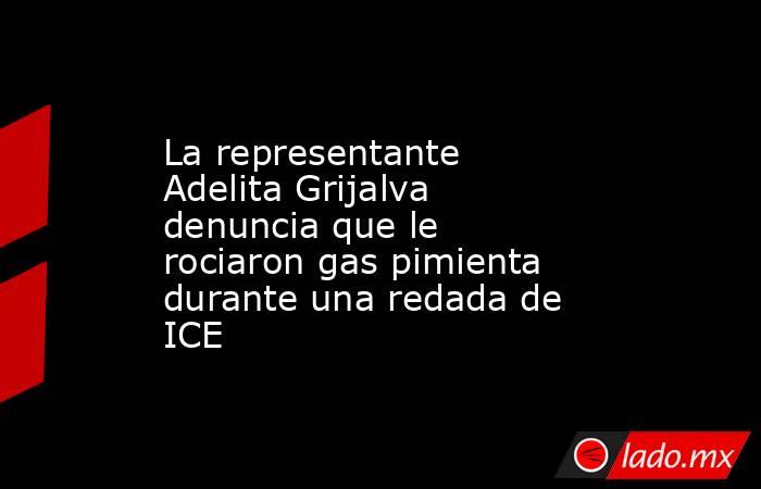 La representante Adelita Grijalva denuncia que le rociaron gas pimienta durante una redada de ICE. Noticias en tiempo real