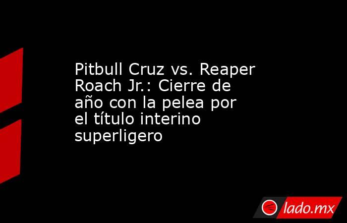 Pitbull Cruz vs. Reaper Roach Jr.: Cierre de año con la pelea por el título interino superligero. Noticias en tiempo real