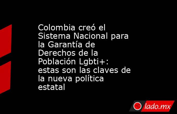 Colombia creó el Sistema Nacional para la Garantía de Derechos de la Población Lgbti+: estas son las claves de la nueva política estatal. Noticias en tiempo real