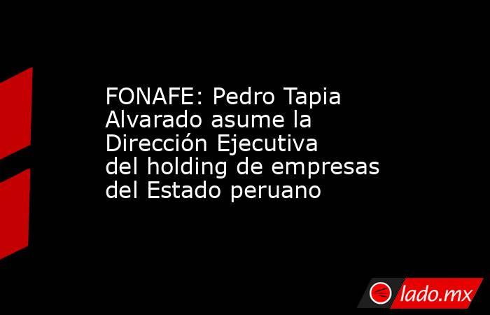 FONAFE: Pedro Tapia Alvarado asume la Dirección Ejecutiva del holding de empresas del Estado peruano. Noticias en tiempo real
