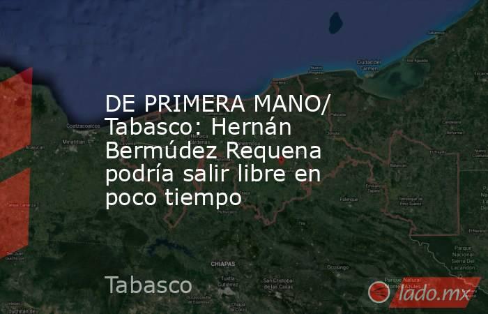 DE PRIMERA MANO/ Tabasco: Hernán Bermúdez Requena podría salir libre en poco tiempo. Noticias en tiempo real