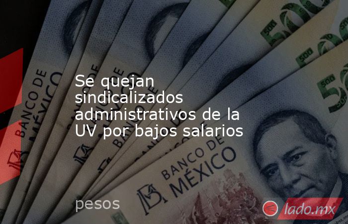 Se quejan sindicalizados administrativos de la UV por bajos salarios. Noticias en tiempo real