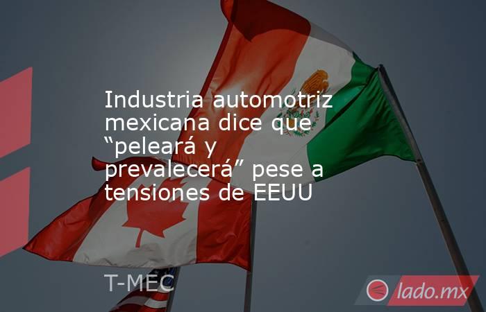 Industria automotriz mexicana dice que “peleará y prevalecerá” pese a tensiones de EEUU. Noticias en tiempo real