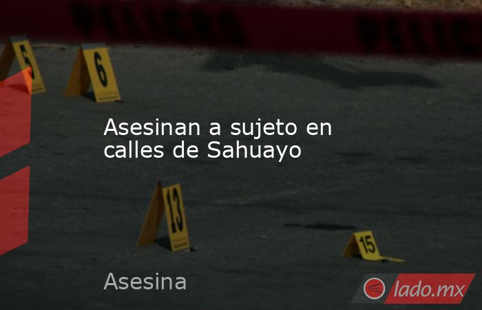 Asesinan a sujeto en calles de Sahuayo. Noticias en tiempo real
