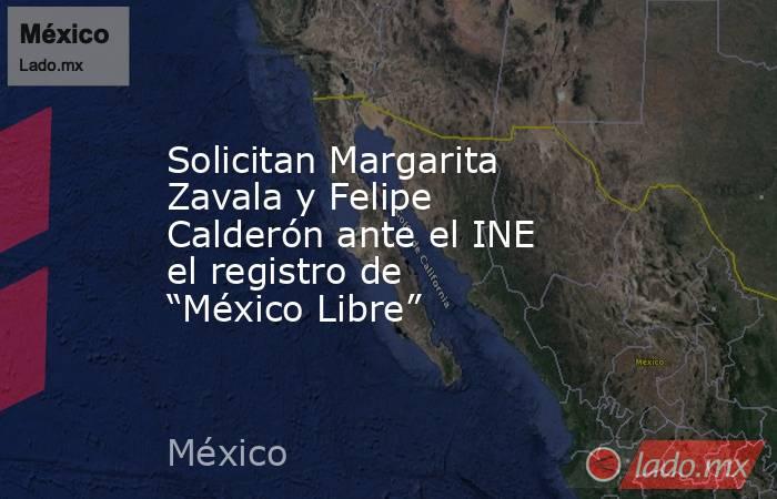 Solicitan Margarita Zavala y Felipe Calderón ante el INE el registro de “México Libre”. Noticias en tiempo real
