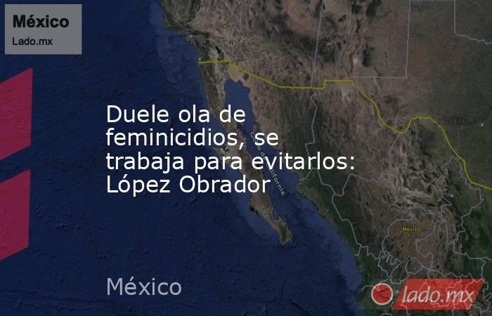 Duele ola de feminicidios, se trabaja para evitarlos: López Obrador. Noticias en tiempo real