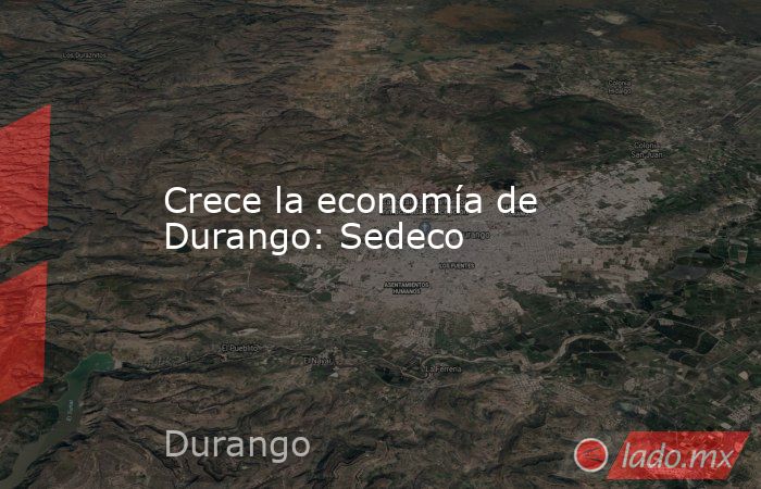 Crece la economía de Durango: Sedeco
. Noticias en tiempo real