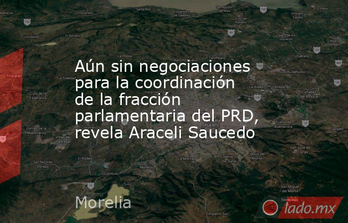 Aún sin negociaciones para la coordinación de la fracción parlamentaria del PRD, revela Araceli Saucedo. Noticias en tiempo real
